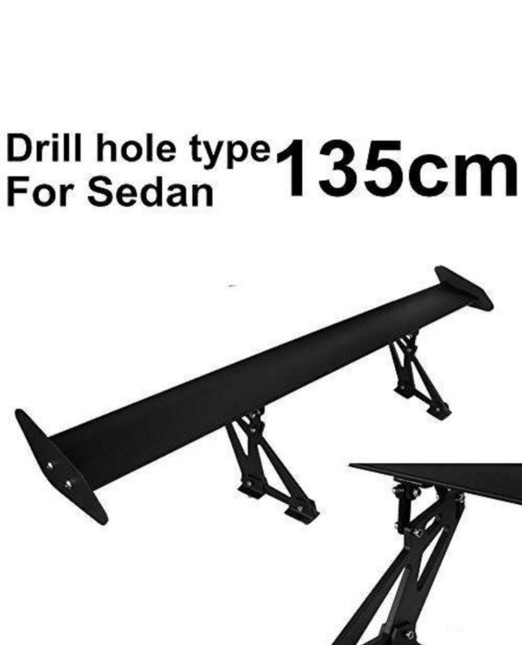 GT Big SPOIILER Single Rearr GT Wing 44" Lightweight Spoilerr Rear Car Rear Wing Spoiler Single-Deck Aluminum Spoiiler Wiing Spoilerr 1 Piece