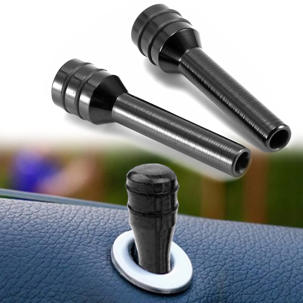 2PC Black Aluminum Alloy Car Door Lock Pins Car Interior Decorative Door Lock Pull Pin Auto Accessory Universal for All Cars Auto Accessories.