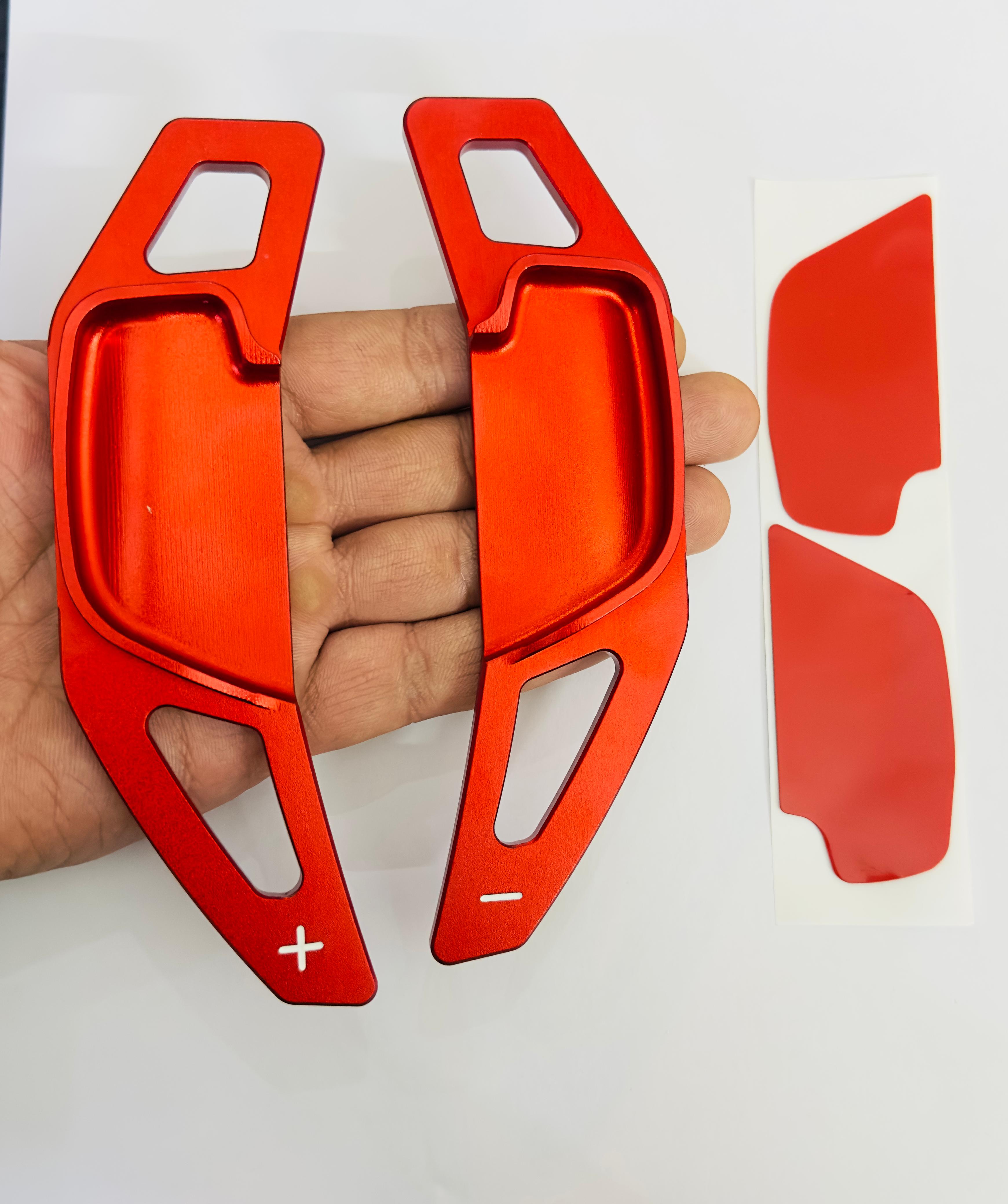 RED CNC Metal Paddle Shifter 2018-2025 Car Paddle Shifter for Toyota Fortuner Camry Hycross Innova Corolla Altis Interior Styling Parts Paddlle Shiifter (2PC)