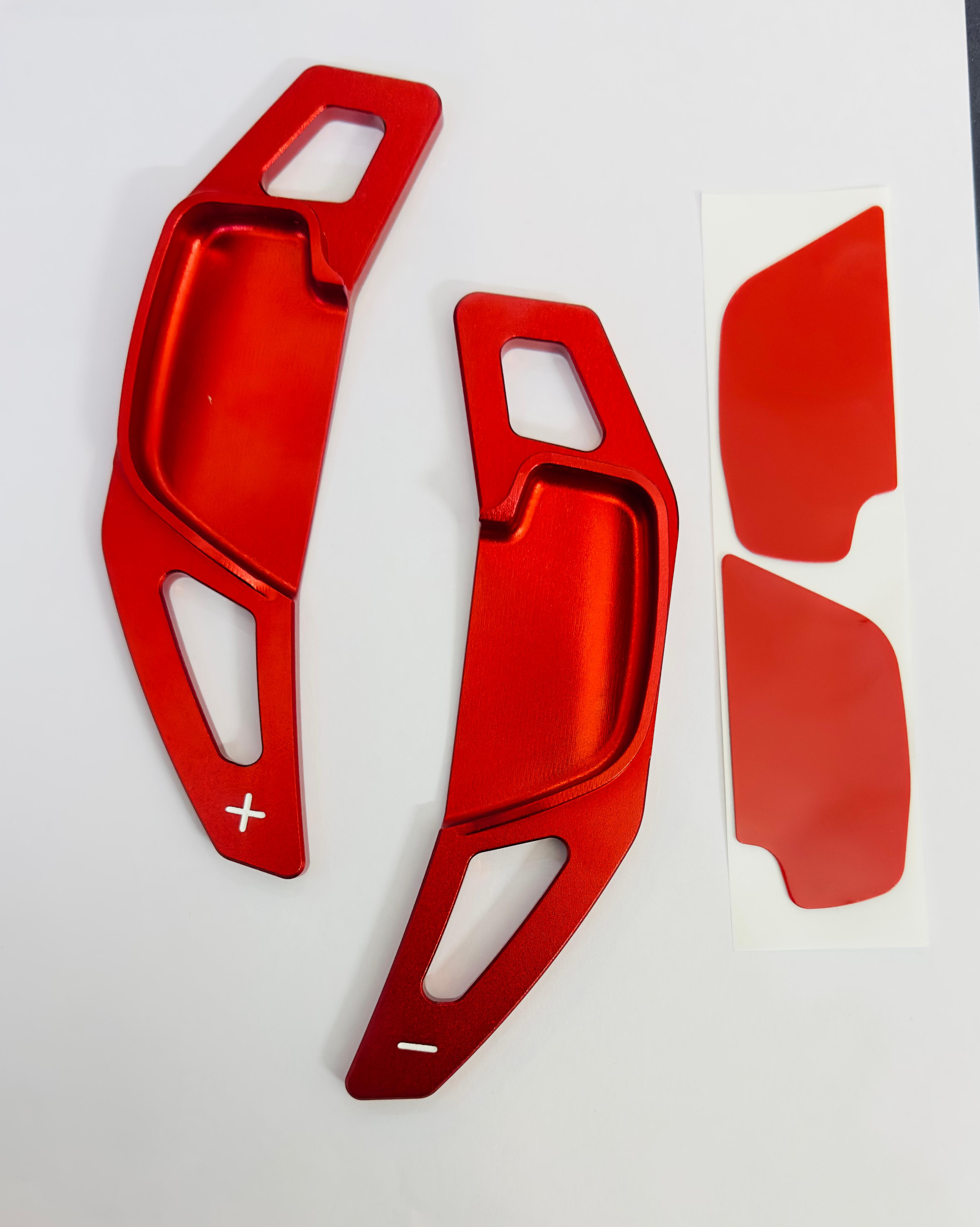 RED CNC Metal Paddle Shifter 2018-2025 Car Paddle Shifter for Toyota Fortuner Camry Hycross Innova Corolla Altis Interior Styling Parts Paddlle Shiifter (2PC)