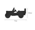 Black 7 x 4Cm Willy Thar Logo Car Bike Metal Willy Thar Logo Car Emblem Premium 3D Badge Auto Racing Sport Sticker Grand Tourer Decal 1 PC