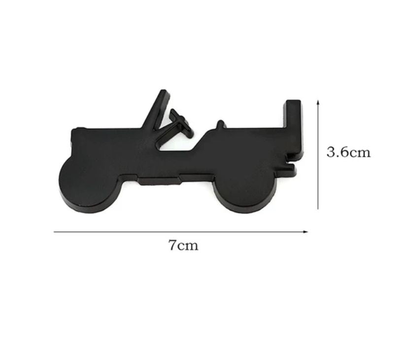 Black 7 x 4Cm Willy Thar Logo Car Bike Metal Willy Thar Logo Car Emblem Premium 3D Badge Auto Racing Sport Sticker Grand Tourer Decal 1 PC