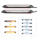 2pc Universal DRL Daytime Running Light 12V L.E.D Indicator Sequential Two-Tone Amber White & Yellow 15.5cm Car LED Strip Headlight DRL Daytime Running Waterproof Light Brand: AUTO MT