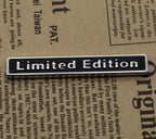 (Limited Edition Chrome Black) 6.4 x 1cm Logo Car Bike Metal Logo Car Emblem 3D Badge Auto Racing Sport Sticker Grand Tourer Decal