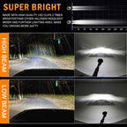 2PC SET 7INCH minus headlight car projector lamp bulb Headlamp 90W LED HEADLIGHT 12V-80V, 7INCH Headlight FOR MAHINDRA Thar 2020 Jeep MARUTI GYPSY KING-2PC