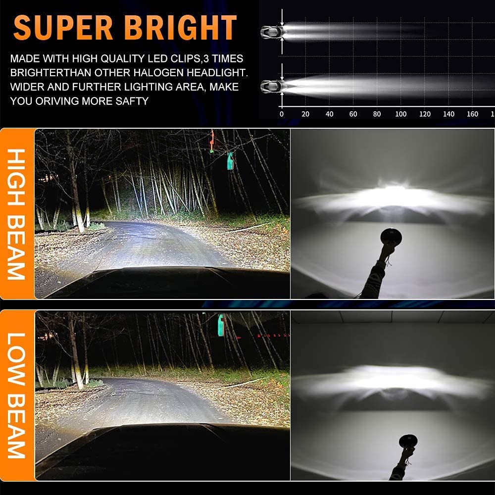 2PC SET 7INCH minus headlight car projector lamp bulb Headlamp 90W LED HEADLIGHT 12V-80V, 7INCH Headlight FOR MAHINDRA Thar 2020 Jeep MARUTI GYPSY KING-2PC