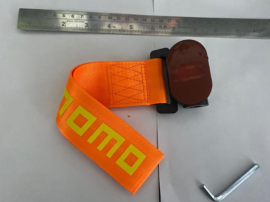 Momo Car Tow Hook Racing Style Trailer Hook Sticker Rear Tow Strap Tow Hook Towing Belt Car Bumper for Decoration Compatible with for All Vehicle Sparco Dummy Hook.
