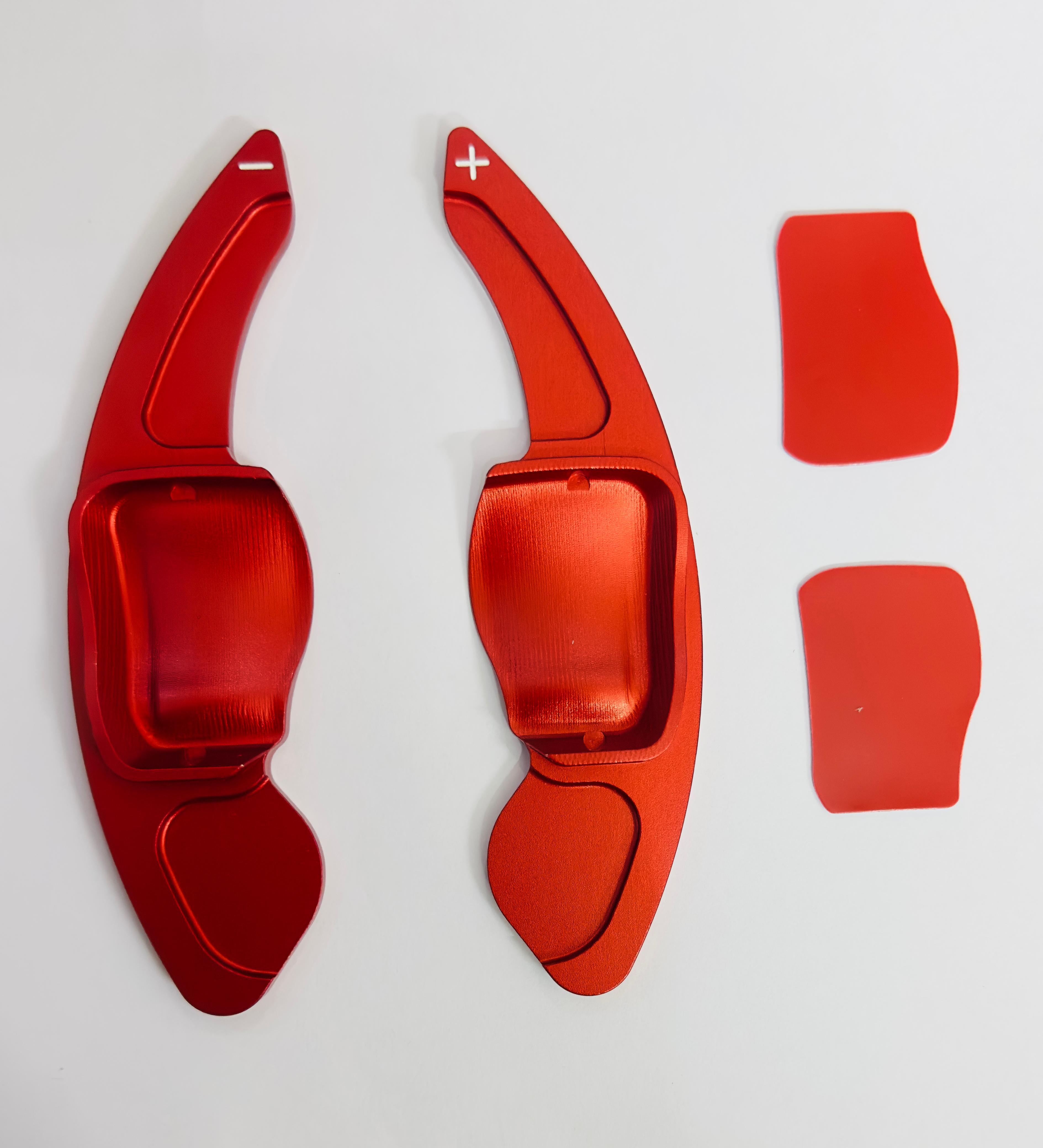 RED CNC Metal Paddle Shifter 2016-2022 Car Paddle Shifter Interior Styling Parts for VW Polo MK5, Vento,MU Paddlle Shiifter Cover Auto Accessories