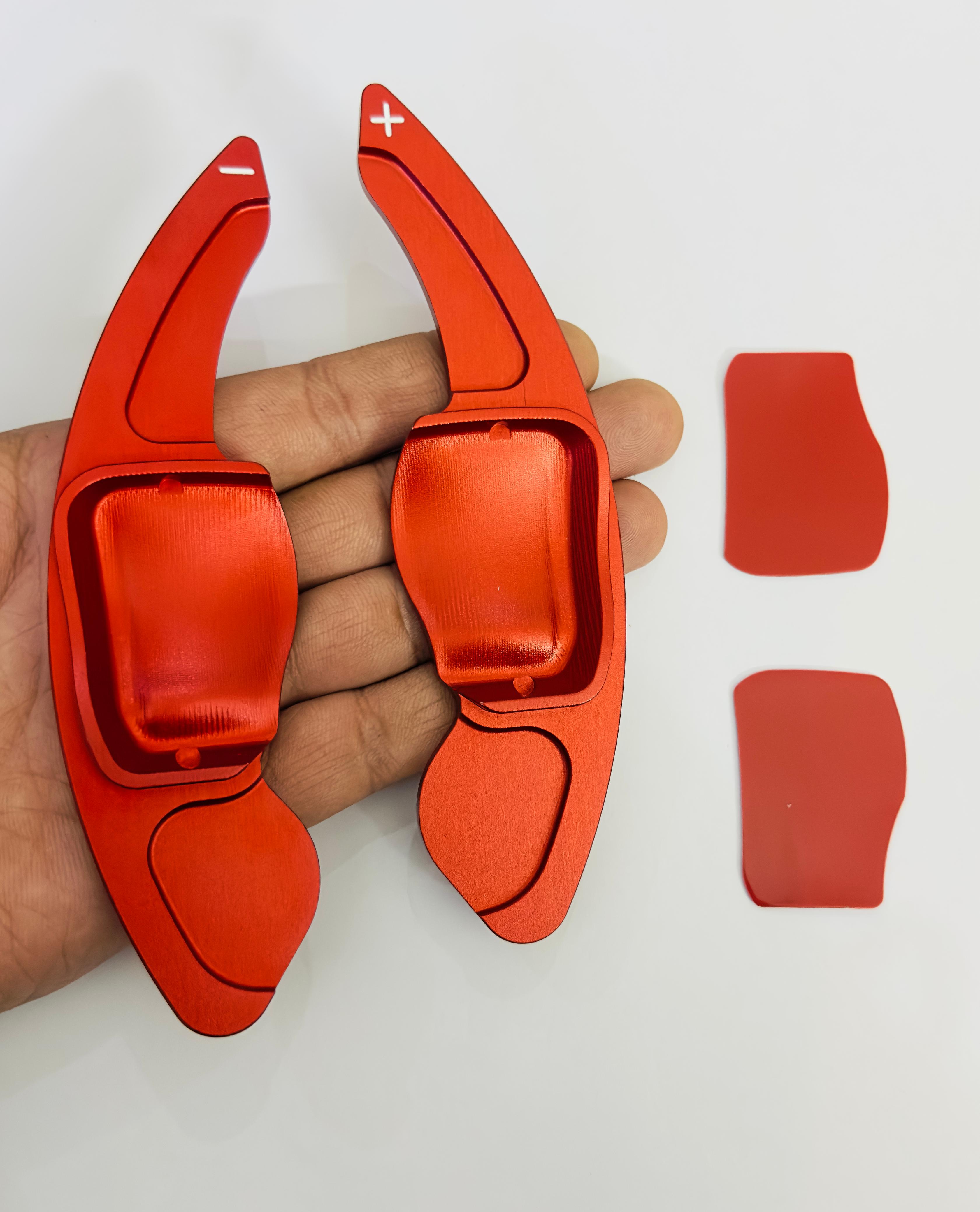 RED CNC Metal Paddle Shifter 2016-2022 Car Paddle Shifter Interior Styling Parts for VW Polo MK5, Vento,MU Paddlle Shiifter Cover Auto Accessories
