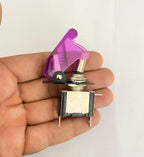 Toggle Switch WiD Aircraft Safety Cover Rocker Toggle Switch 12V 20A Car Auto Racing ON/Off Switch LED Light Illuminated 3Pin for All Vehicles