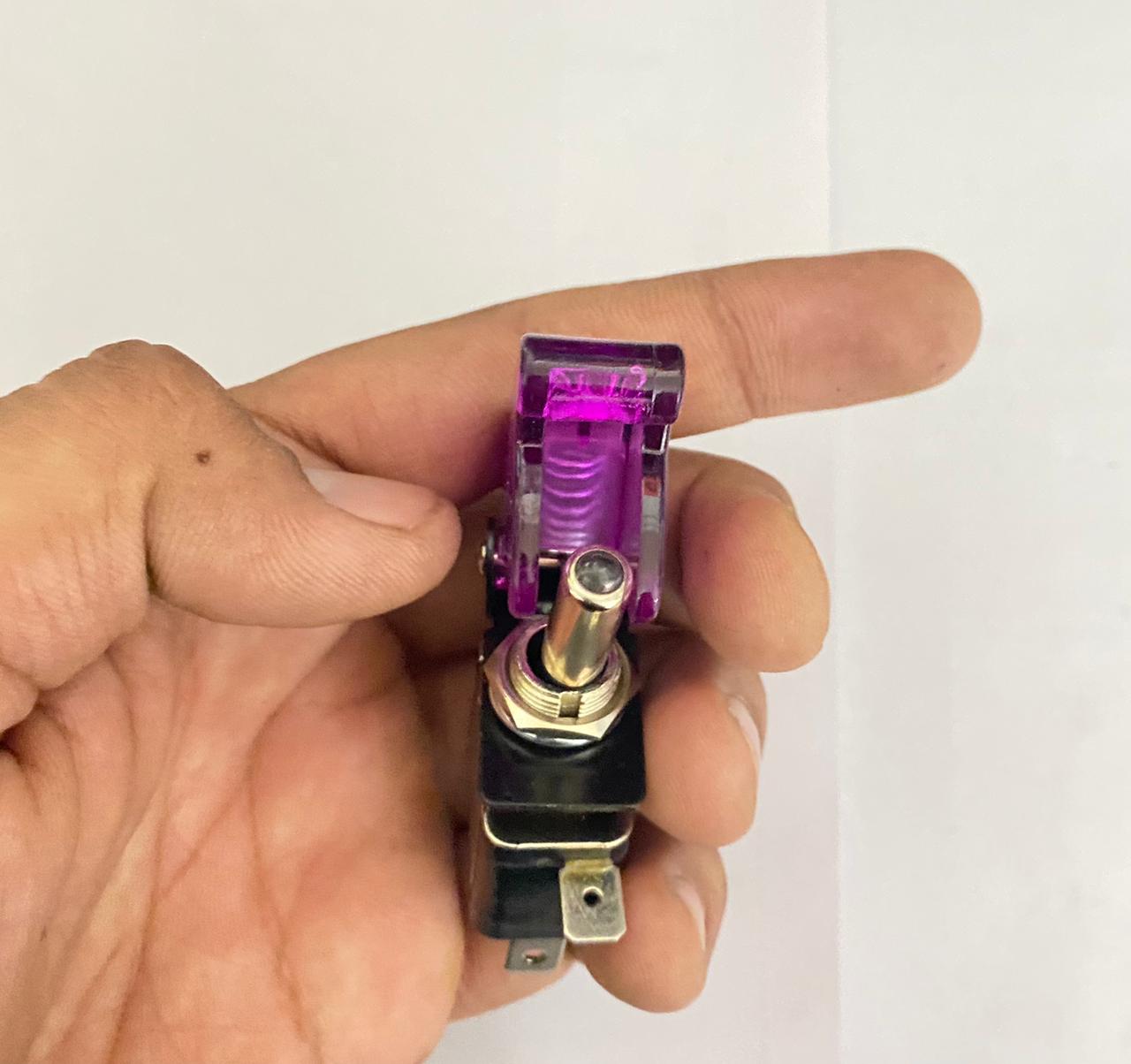 Toggle Switch WiD Aircraft Safety Cover Rocker Toggle Switch 12V 20A Car Auto Racing ON/Off Switch LED Light Illuminated 3Pin for All Vehicles