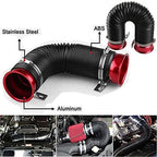RED Turbine Intake Guide Pipe Air Intake Pipe 76MM 3inch Adjustable flexible hose Car Cold Air Turbo Intake Inlet Pipe Universal Pipe Air Intake Flexiblke Pipe-1 Piece