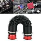 RED Turbine Intake Guide Pipe Air Intake Pipe 76MM 3inch Adjustable flexible hose Car Cold Air Turbo Intake Inlet Pipe Universal Pipe Air Intake Flexiblke Pipe-1 Piece