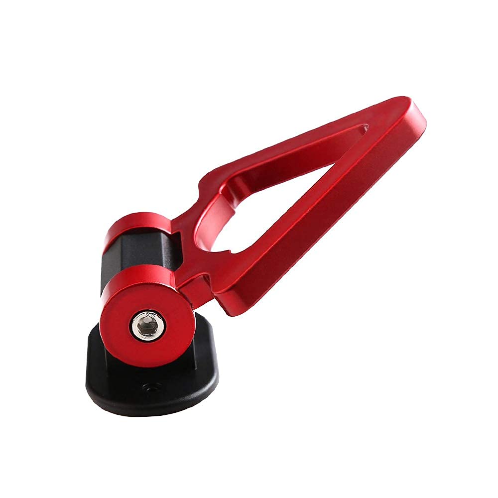 RED Triangle Dummy Hook Car Bumper PVC Tow Hook Universal Decorative Racing Style Trailer Hook Sticker Rear Tow Strap Tow Hook-1 Piece Attractive Hook