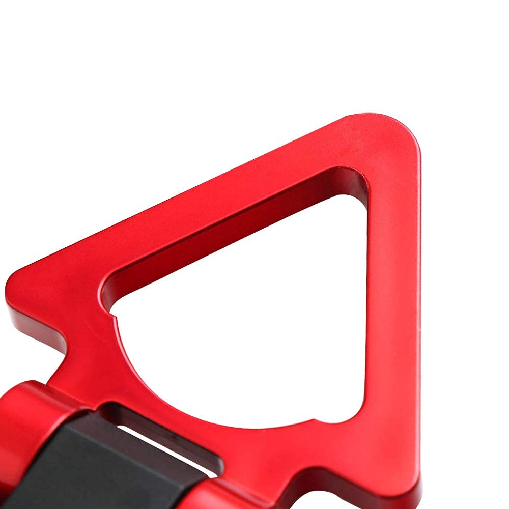 RED Triangle Dummy Hook Car Bumper PVC Tow Hook Universal Decorative Racing Style Trailer Hook Sticker Rear Tow Strap Tow Hook-1 Piece Attractive Hook