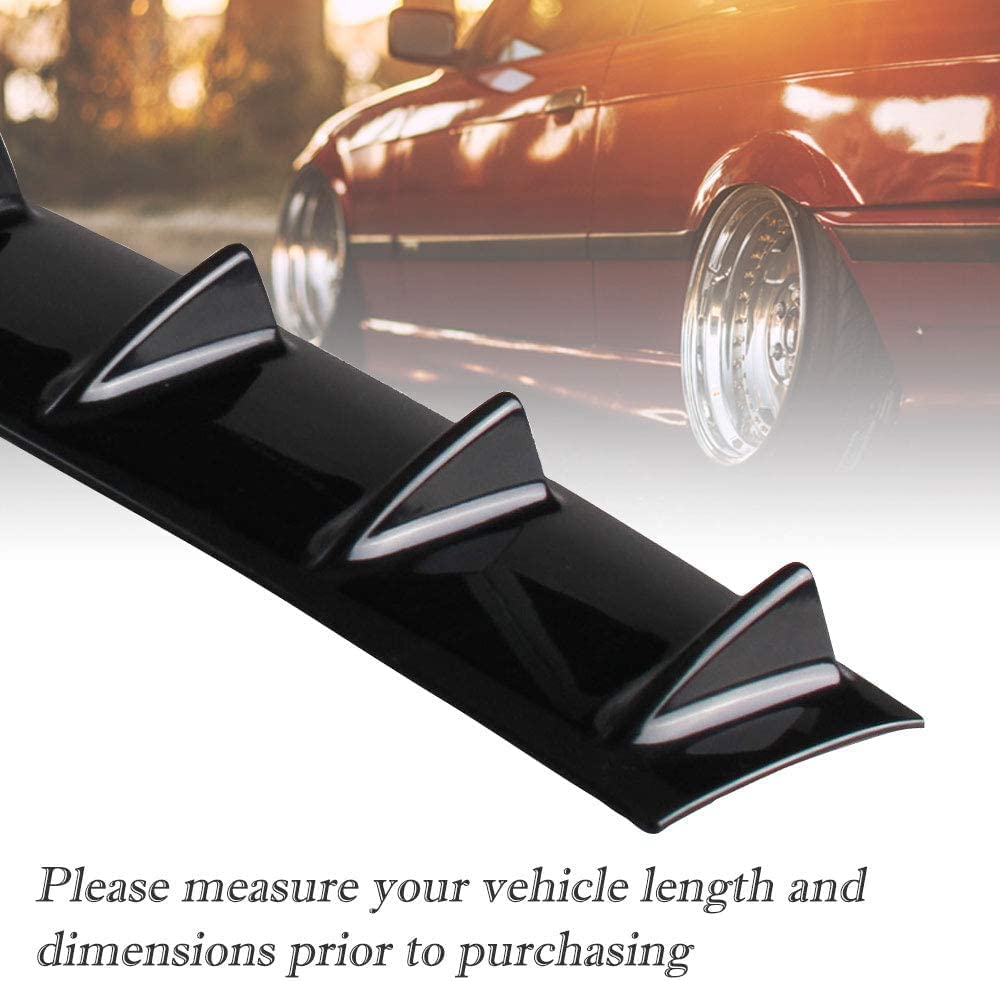 7Wing Shark Diffuser Universal Rear Bumper Lip Diffuser Car Rear Bumper Spoiler Shark Fin 7-Wing