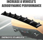 7Wing Shark Diffuser Universal Rear Bumper Lip Diffuser Car Rear Bumper Spoiler Shark Fin 7-Wing