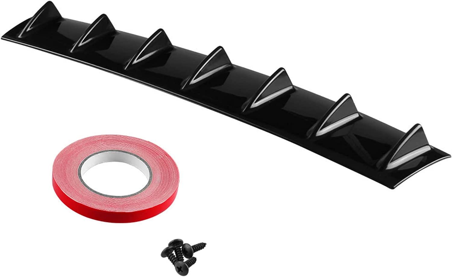 7Wing Shark Diffuser Universal Rear Bumper Lip Diffuser Car Rear Bumper Spoiler Shark Fin 7-Wing