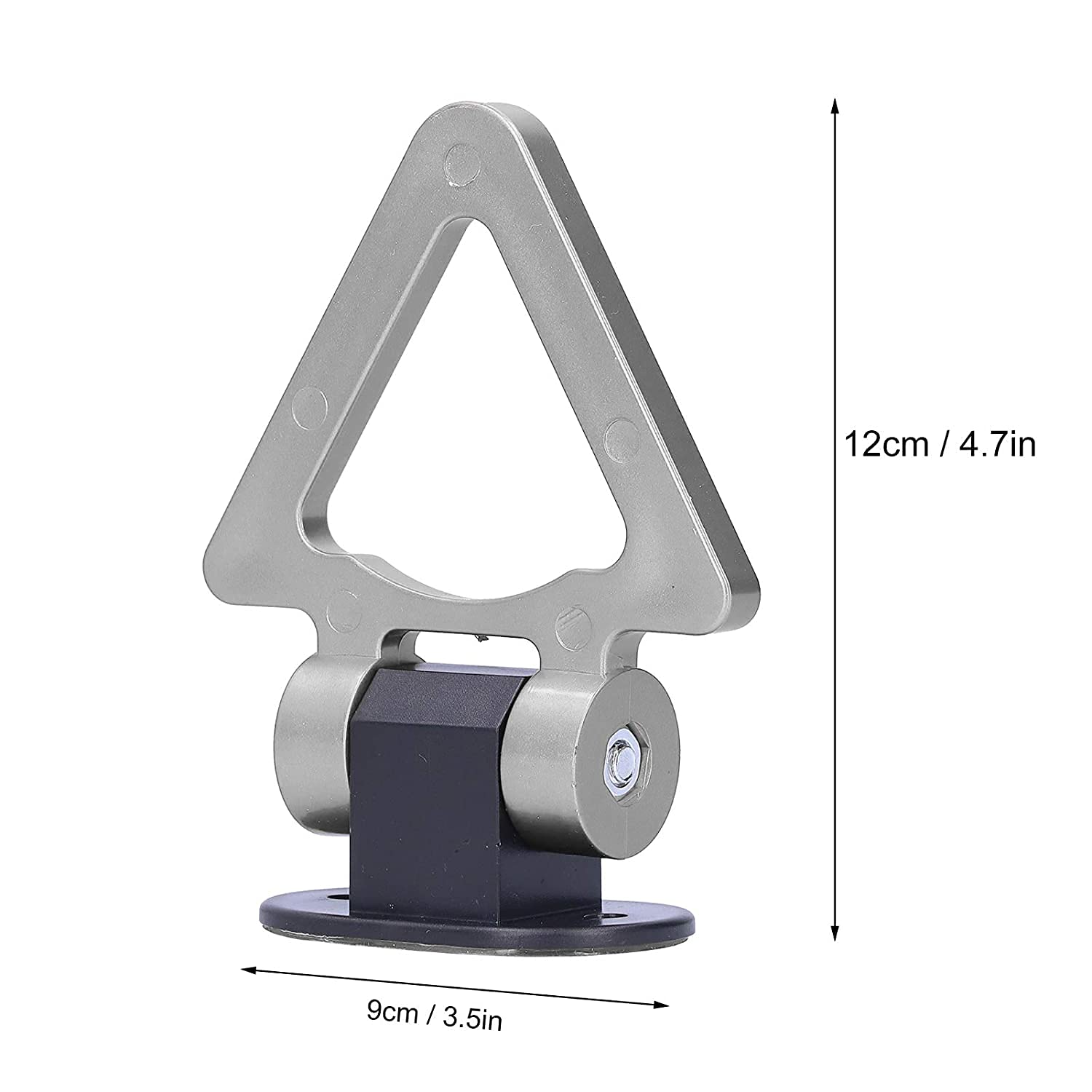 SILVER Triangle Dummy Hook Car Bumper PVC Tow Hook Universal Decorative Racing Style Trailer Hook Sticker Rear Tow Strap Tow Hook-1 Piece Attractive Hook