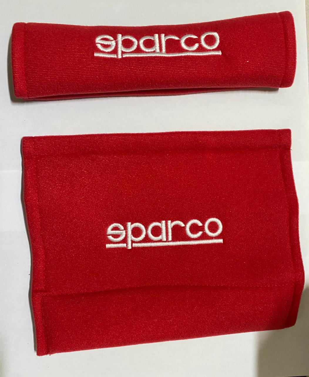 2pc/Set Plain RED Sparco Shoulder Pad JDM Drifting Sports Sparco Car Seat Belt Shoulder Pads Universal for All Car