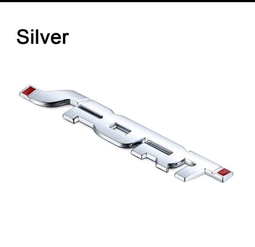 Chrome Sports Logo 13.7 x 2Cm Car Bike Metal Sports Sport Logo Car Emblem Premium 3D Badge Auto Racing Sport Sticker Grand Tourer Decal