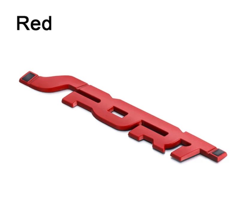 RED Sport Sign Logo 1PC (13.7 x 2Cm) Sports Car Bike Metal Sport Logo Car Emblem Premium 3D Badge Auto Racing Sport Sticker Grand Tourer Decal