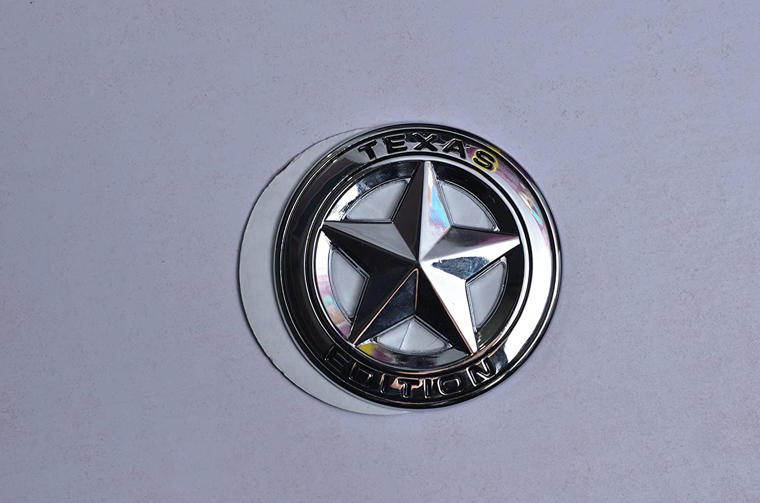 Black-Red Star Texas Edition 3D Metal Sticker (7.5cmx7.5cm) Car Bike Laptop Texas Edition Logo Car Emblem 3D Badge Sticker Universal Auto Racing Sport Logo Grand Tourer Decal.