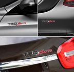 Black Red TRD Sign - 13.8 x 2Cm Metal Car Emblem Premium 3D Badge Auto Racing Sport Sticker Grand Tourer Decal