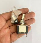 Toggle Switch WiD Aircraft Safety Cover Rocker Toggle Switch 12V 20A Racing Car Auto SPST ON/Off Toggle Switch LED Light Illuminated 3Pin For All Vehicles (TRANSPARENT TOGGLE PILOT SWITCH 1PC)
