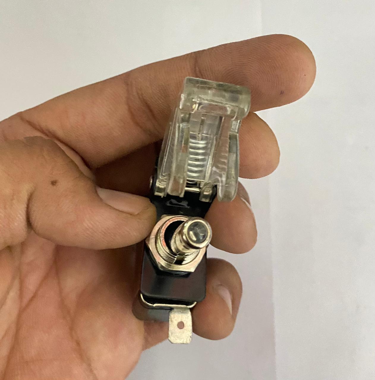 Toggle Switch WiD Aircraft Safety Cover Rocker Toggle Switch 12V 20A Car Auto Racing ON/Off Switch LED Light Illuminated 3Pin for All Vehicles