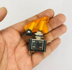 Toggle Switch WiD Aircraft Safety Cover Rocker Toggle Switch 12V 20A Car Auto Racing ON/Off Toggle Switch LED Light Illuminated 3Pin for All Vehicles (YELLOW Pilot TOGGLE Switch 1PC)